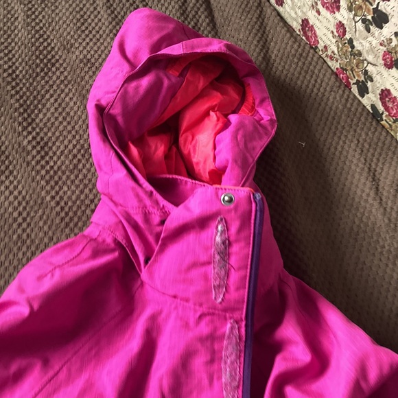 Pink and purple North face coat two pieces zip up with zipper pockets - Picture 8 of 16